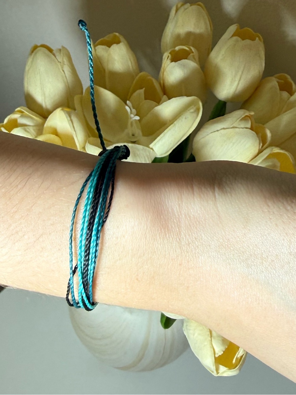 Pura Vida Teal and Black Multi-Strand Bracelet